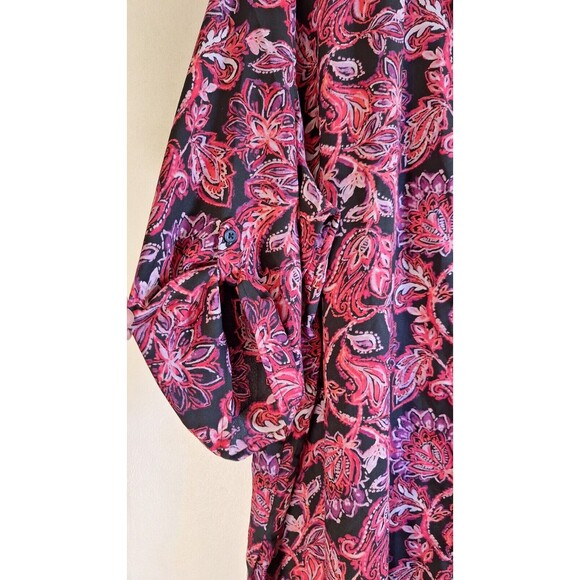 CATHERINE'S Button Up Tunic Shirt Women's Plus Sz 4x Floral Peasant Casual Boho - Picture 4 of 10